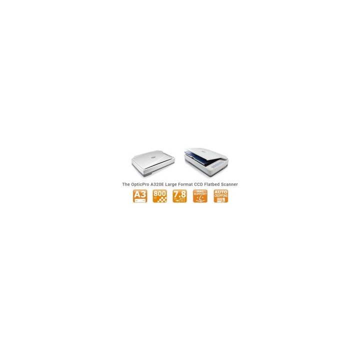 SCANNER PLUSTEK OPTIC PRO A320E A3 CCD 800DPI SUPP.MAC