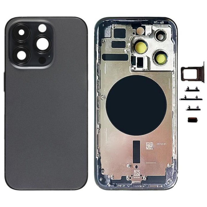 COVER POSTERIORE PER APPLE IPHONE 14 PRO 6.1 NERO OEM (SENZA NFC)