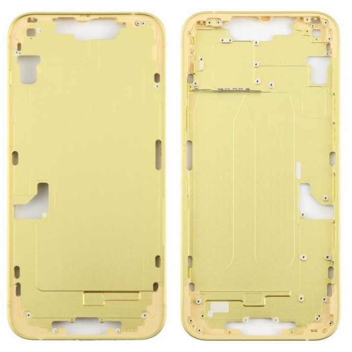 COVER CENTRALE A PER APPLE IPHONE 14 PLUS 6.7 GIALLO MATERIALE ORIGIN.
