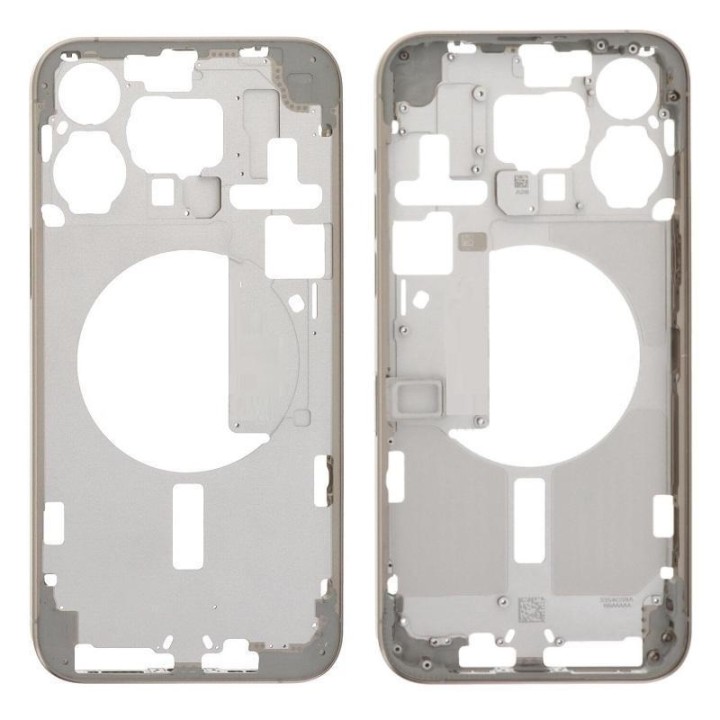 COVER CENTRALE A PER APPLE IPHONE 15 PRO MAX 6.7 TITANIO NATURALE MAT.
