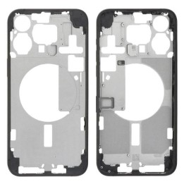 COVER CENTRALE A PER APPLE IPHONE 15 PRO MAX 6.7 NERO MATERIALE ORIGI.