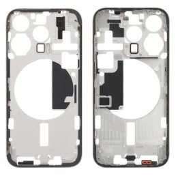COVER CENTRALE A PER APPLE IPHONE 15 PRO 6.1 BIANCO MATERIALE ORIGINA.