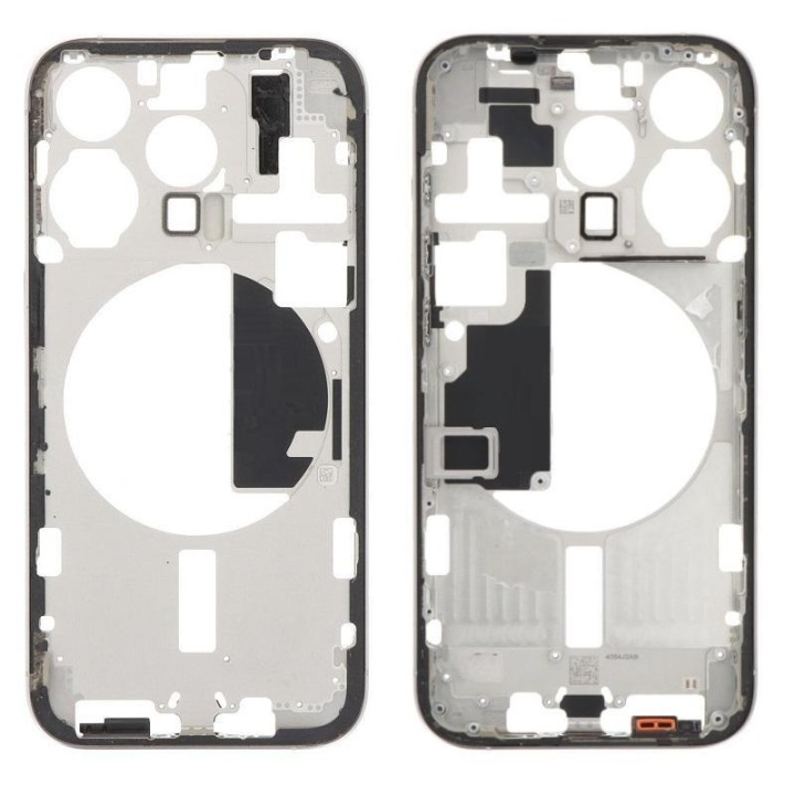 COVER CENTRALE A PER APPLE IPHONE 15 PRO 6.1 BIANCO MATERIALE ORIGINA.