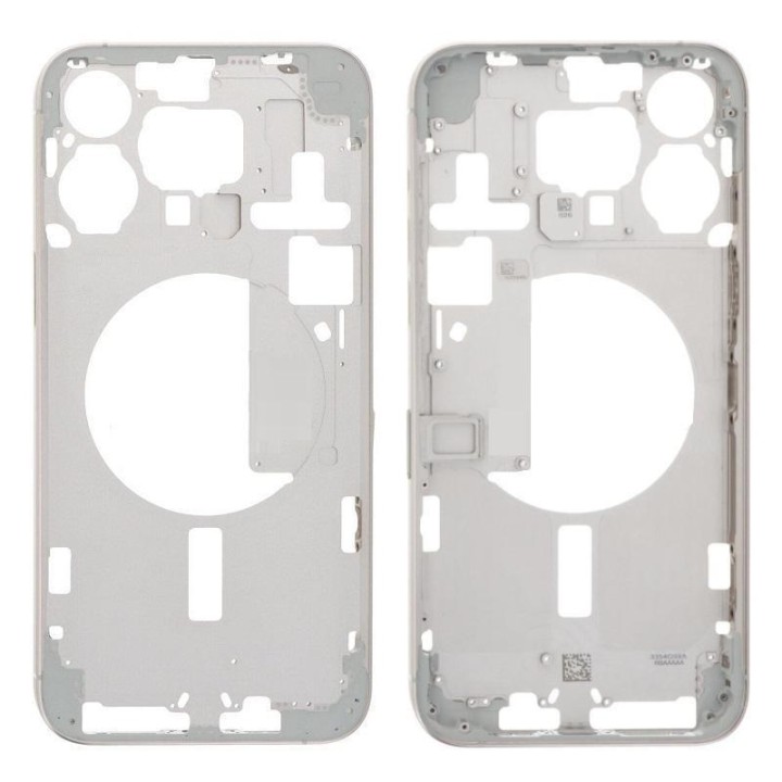 COVER CENTRALE A PER APPLE IPHONE 15 PRO MAX 6.7 BIANCO MATERIALE ORI.