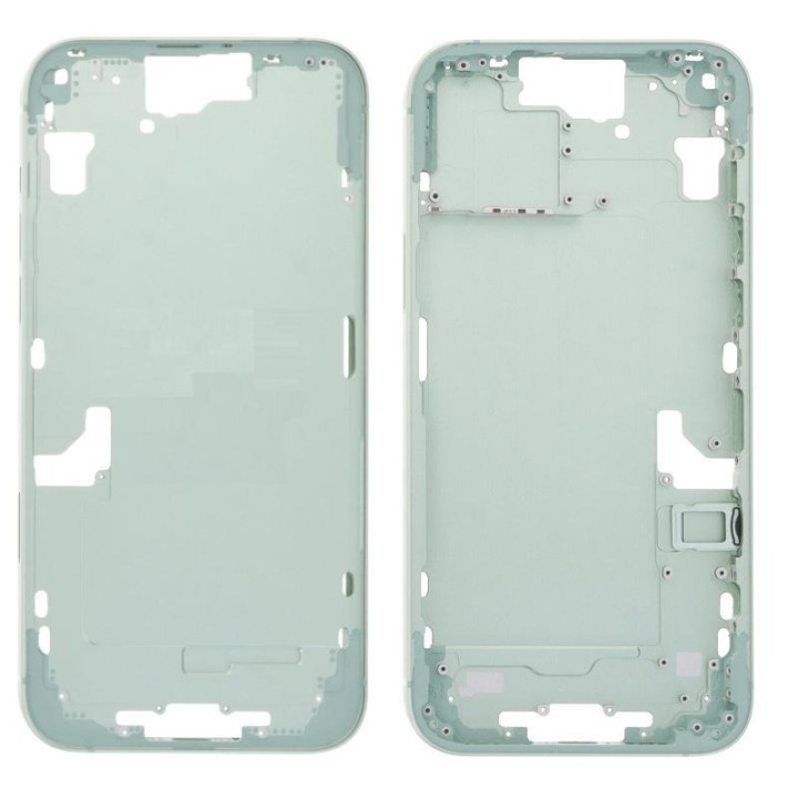 COVER CENTRALE A PER APPLE IPHONE 15 PLUS 6.7 VERDE MATERIALE ORIGINA.