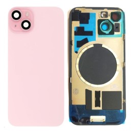 COVER POSTERIORE DI VETRO CON SUPPORTO PER APPLE IPHONE 15 6.1 ROSA (.