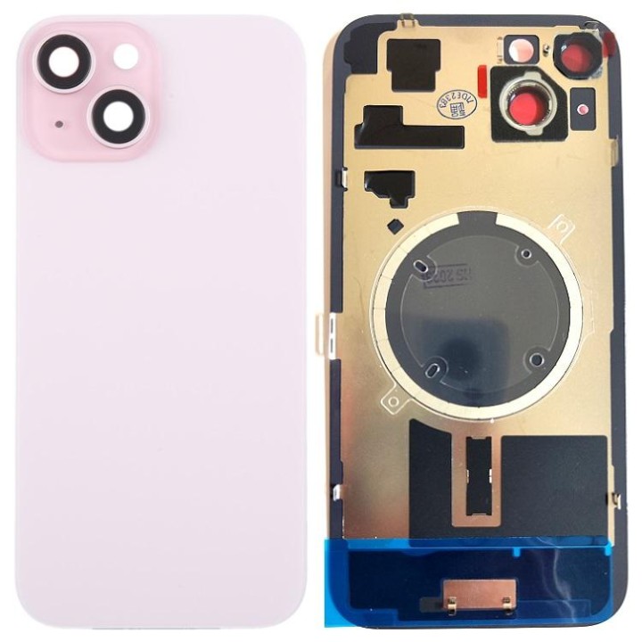 COVER POSTERIORE DI VETRO CON SUPPORTO PER APPLE IPHONE 15 PLUS 6.7 R.