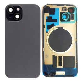 COVER POSTERIORE DI VETRO CON SUPPORTO PER APPLE IPHONE 15 6.1 NERO (.