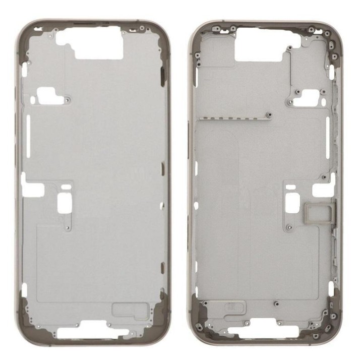 COVER CENTRALE A PER APPLE IPHONE 16 PRO 6.3 TITANIO NATURALE MATERIA.