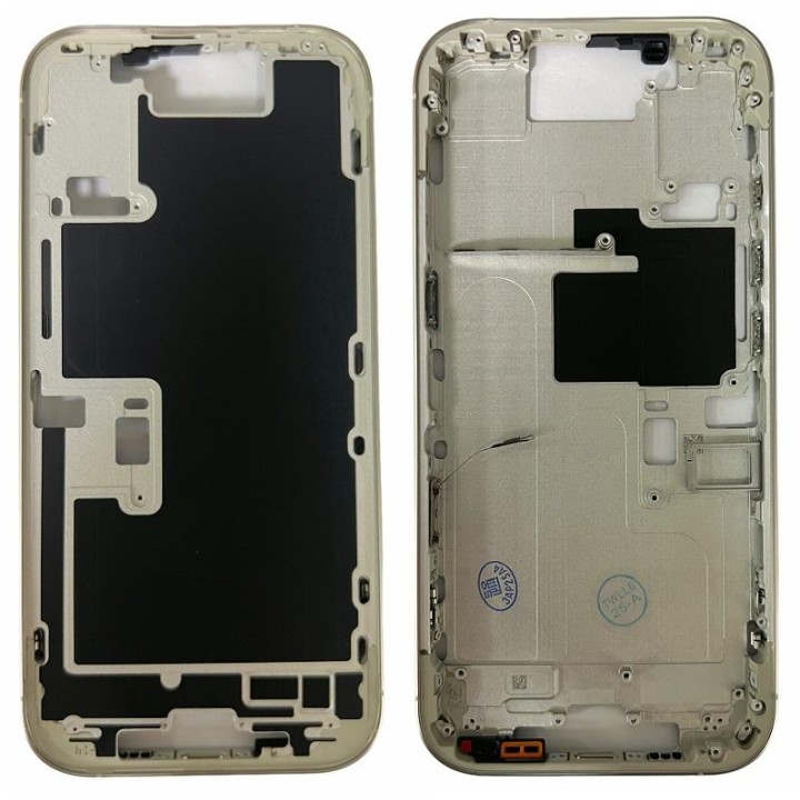 COVER CENTRALE A PER APPLE IPHONE 16 PRO 6.3 BIANCO MATERIALE ORIGINA.