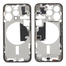 COVER CENTRALE A PER APPLE IPHONE 15 PRO 6.1 TITANIO NATURALE MATERIA.