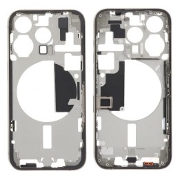 COVER CENTRALE A PER APPLE IPHONE 15 PRO 6.1 TITANIO NATURALE OEM