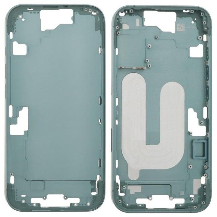 COVER CENTRALE A PER APPLE IPHONE 16 6.1 VERDE OEM (SENZA PULSANTE DE.