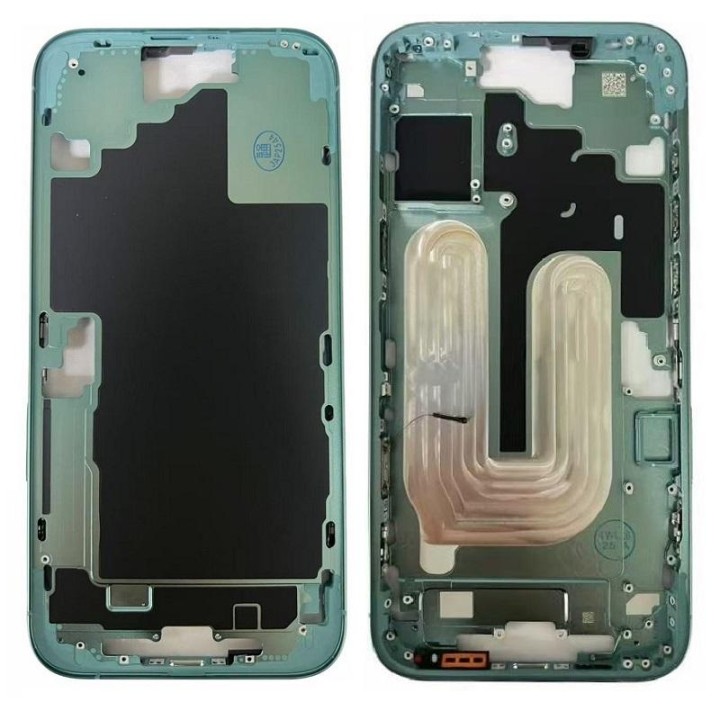 COVER CENTRALE A PER APPLE IPHONE 16 PLUS 6.7 VERDE MATERIALE ORIGINA.