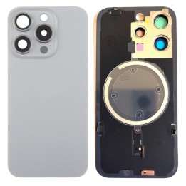 COVER POSTERIORE DI VETRO CON SUPPORTO PER APPLE IPHONE 15 PRO 6.1 TI.