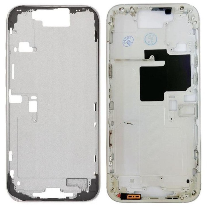 COVER CENTRALE A PER APPLE IPHONE 16 PRO MAX 6.9 BIANCO MATERIALE ORI.