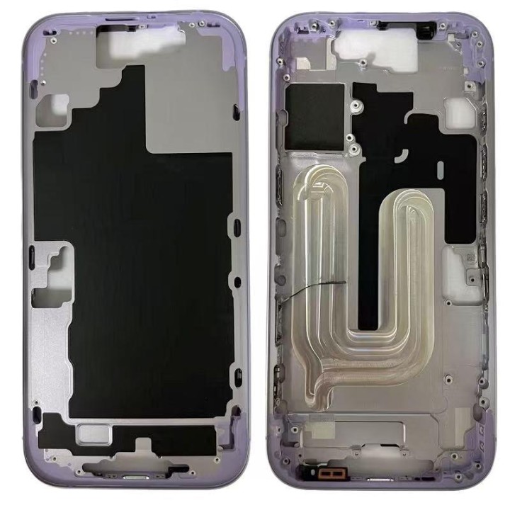 COVER CENTRALE A PER APPLE IPHONE 17 6.3 VIOLA MATERIALE ORIGINALE
