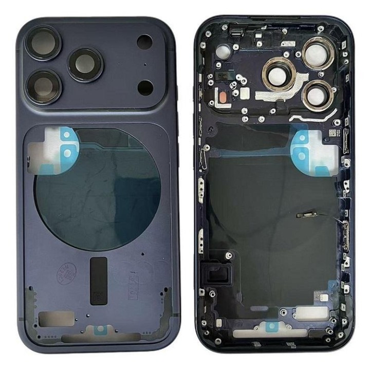 COVER CENTRALE A PER APPLE IPHONE 17 PRO 6.3 BLU MATERIALE ORIGINALE
