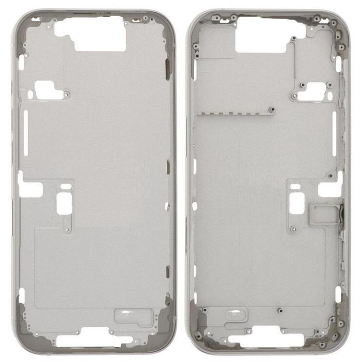 COVER CENTRALE A PER APPLE IPHONE 16 PRO 6.3 BIANCO OEM (SENZA PULSAN.