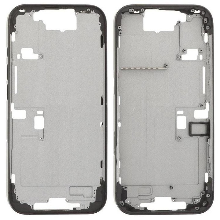 COVER CENTRALE A PER APPLE IPHONE 16 PRO 6.3 NERO OEM (SENZA PULSANTE.