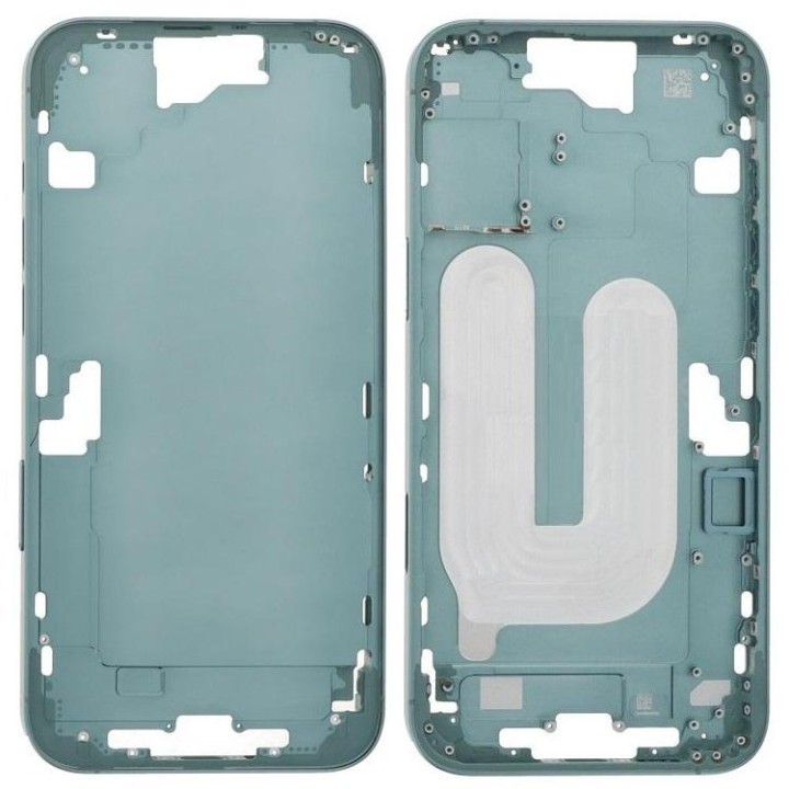 COVER CENTRALE A PER APPLE IPHONE 16 PLUS 6.7 VERDE OEM (SENZA PULSAN.