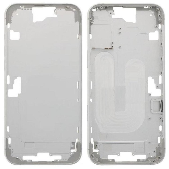 COVER CENTRALE A PER APPLE IPHONE 16 PLUS 6.7 BIANCO OEM (SENZA PULSA.