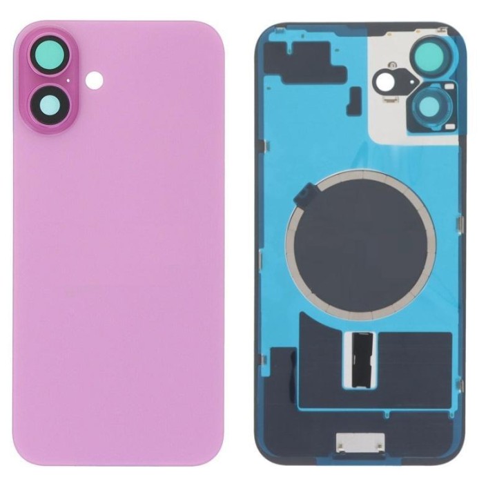 COVER POSTERIORE DI VETRO CON SUPPORTO PER APPLE IPHONE 16 PLUS 6.7 R.