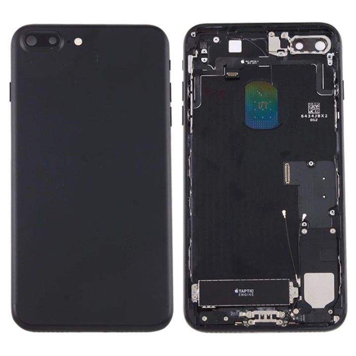 COVER POSTERIORE CON RICAMBI PER APPLE IPHONE 7 PLUS 5.5 NERO MATERIA.