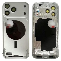 COVER CENTRALE A PER APPLE IPHONE 17 PRO MAX 6.9 ARGENTO MATERIALE OR.