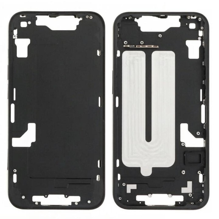 COVER CENTRALE A PER APPLE IPHONE 16E 6.1 NERO MATERIALE ORIGINALE