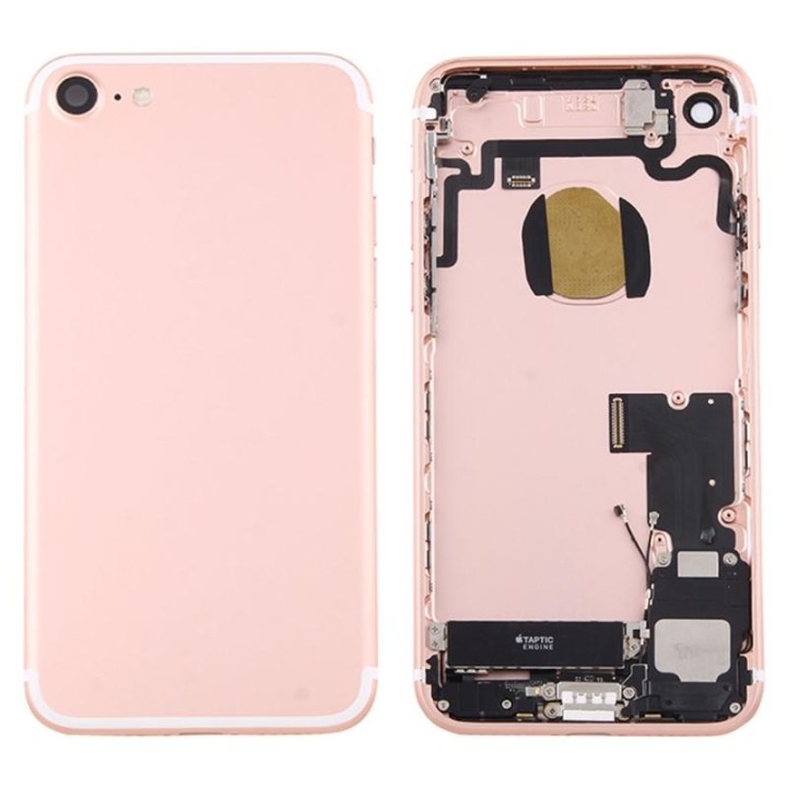 COVER POSTERIORE CON RICAMBI PER IPHONE 7G 4.7 ROSA ORO MATERIALE ORI.