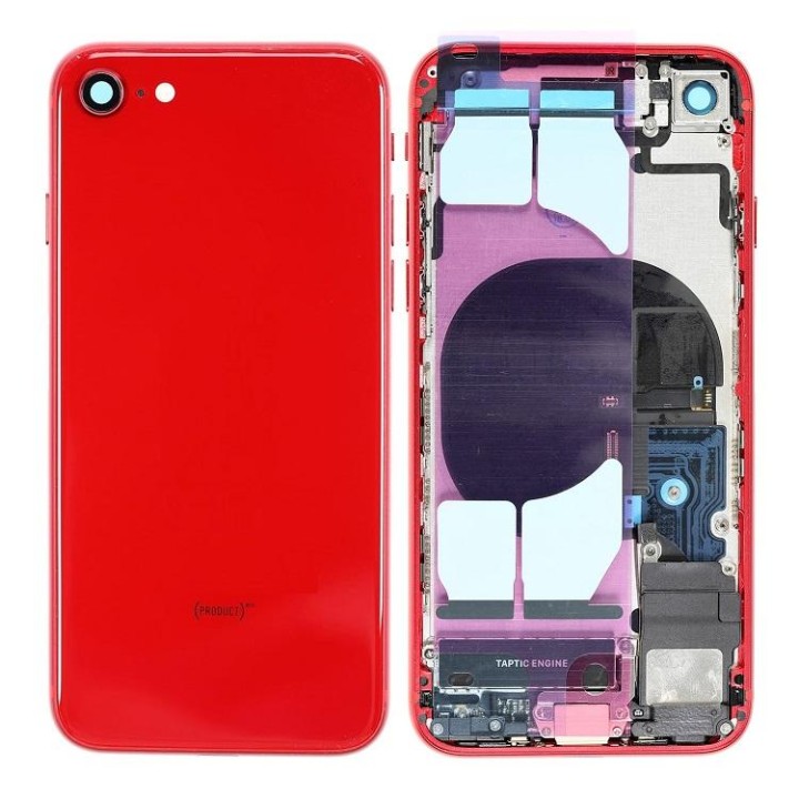 COVER POSTERIORE CON RICAMBI PER APPLE IPHONE SE 2020 4.7 ROSSO MATER.