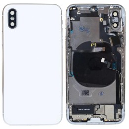 COVER POSTERIORE CON RICAMBI PER APPLE IPHONE X 5.8 BIANCO MATERIALE..