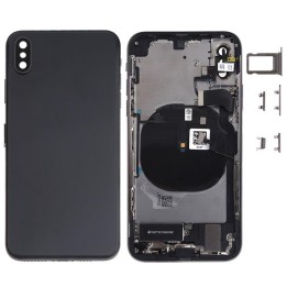 COVER POSTERIORE CON RICAMBI PER APPLE IPHONE XS 5.8 NERO MATERIALE O.