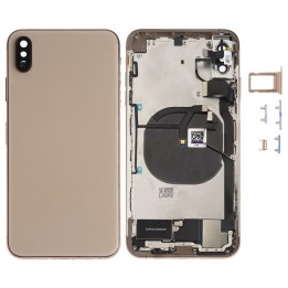 COVER POSTERIORE CON RICAMBI PER APPLE IPHONE XS MAX 6.5 ORO MATERIAL.