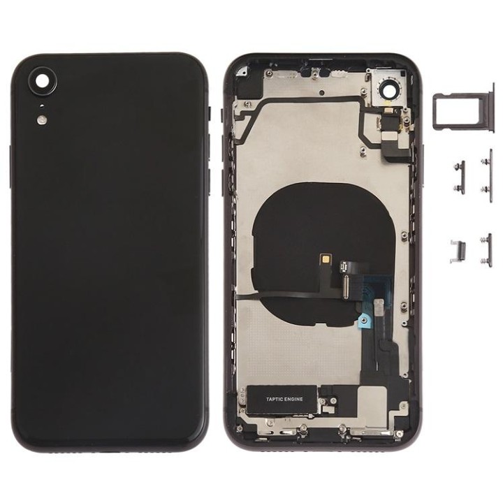 COVER POSTERIORE CON RICAMBI PER APPLE IPHONE XR 6.1 NERO MATERIALE O.