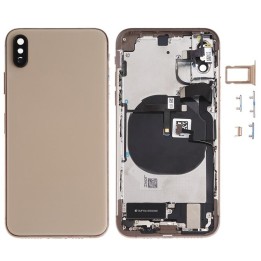 COVER POSTERIORE CON RICAMBI PER APPLE IPHONE XS 5.8 ORO MATERIALE OR.