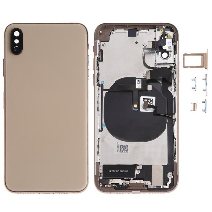 COVER POSTERIORE CON RICAMBI PER APPLE IPHONE XS 5.8 ORO MATERIALE OR.