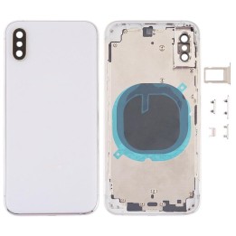 COVER POSTERIORE PER APPLE IPHONE XS 5.8 BIANCO MATERIALE ORIGINALE (.