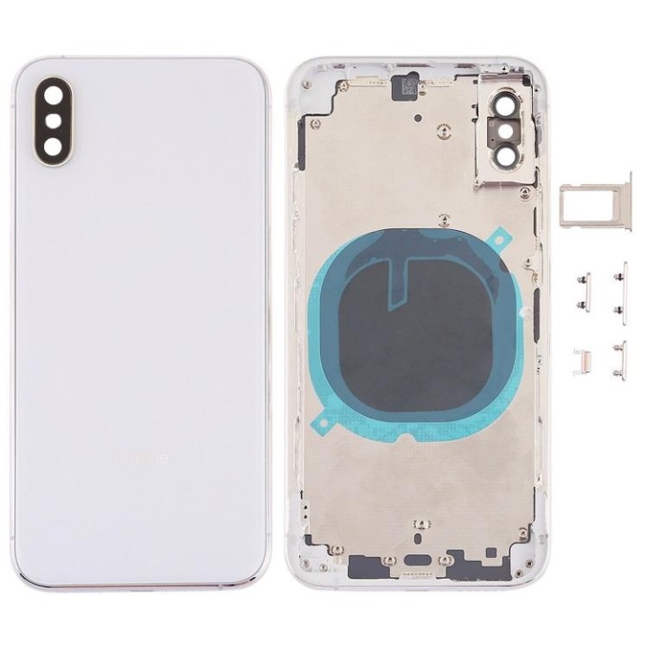 COVER POSTERIORE PER APPLE IPHONE XS 5.8 BIANCO MATERIALE ORIGINALE (.