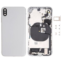 COVER POSTERIORE CON RICAMBI PER APPLE IPHONE XS 5.8 BIANCO MATERIALE.