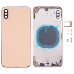 COVER POSTERIORE PER APPLE IPHONE XS 5.8 ORO MATERIALE ORIGINALE (SEN.