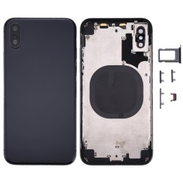 COVER POSTERIORE PER APPLE IPHONE X 5.8 NERO MATERIALE ORIGINALE (SEN.
