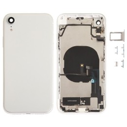 COVER POSTERIORE CON RICAMBI PER APPLE IPHONE XR 6.1 BIANCO MATERIALE.