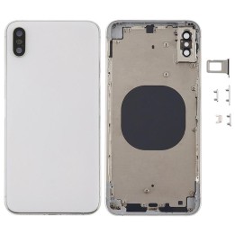 COVER POSTERIORE PER APPLE IPHONE XS MAX 6.5 BIANCO MATERIALE ORIGINA.