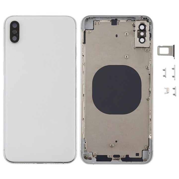 COVER POSTERIORE PER APPLE IPHONE XS MAX 6.5 BIANCO MATERIALE ORIGINA.