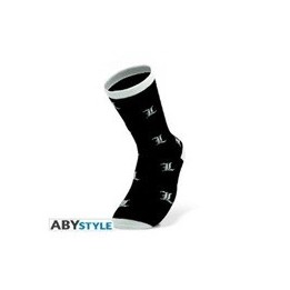 ABYSTYLE DEATH NOTE - Calzini: "L" Black & White