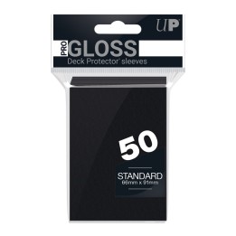 ULTRA PRO - 50 Deck Protector Sleeves Standard Pro Gloss Black