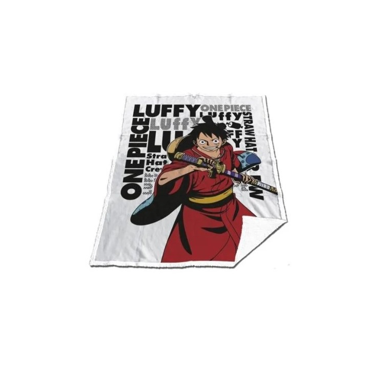 AYMAX - ONE PIECE - Coperta Sherpa 130x170cm - Luffy "Wano"