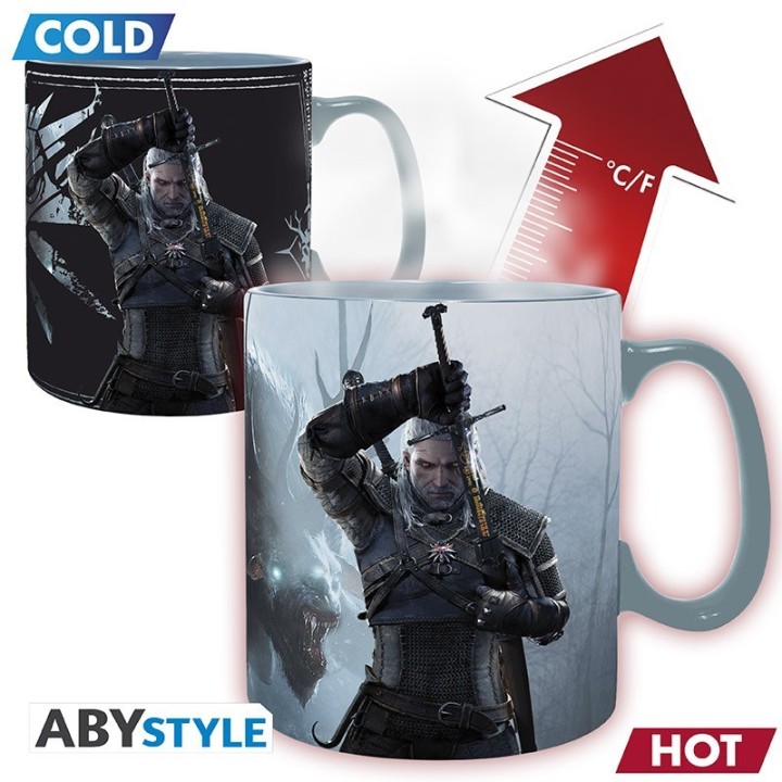 ABYSTYLE THE WITCHER - Tazza termosensibile 460 ml: "Geralt & Ciri"